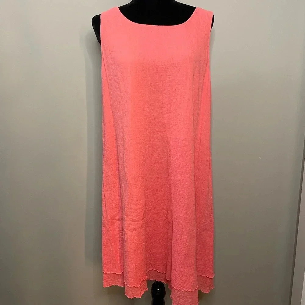Soft Surroundings Coral Midi Dress